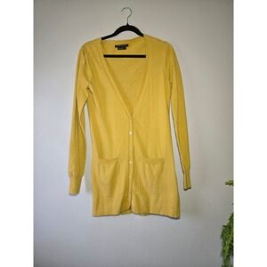 BCBGMAXAZRIA Y2K 2000s Mustard Longline Cardigan – Women's Small